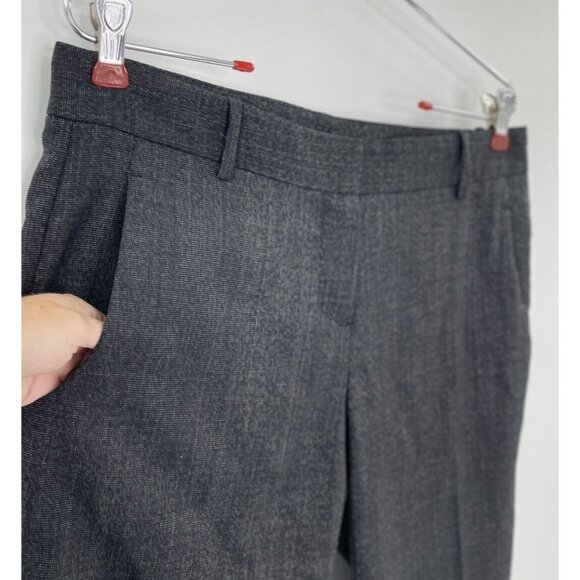 Theory Women's Dark Gray Wool Stretch Dress Pants Career Office Sz 8 Made In USA - Picture 3 of 10